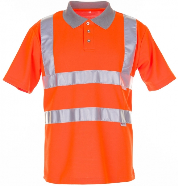 PLANAM Polo-Shirt 2-farbig Warn-Schutz-Bekleidung, orange/grau