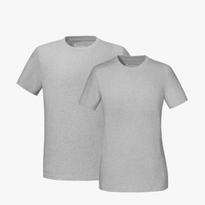 SCHFFEL-T-Shirt aus BIO-Baumwolle, Hellgrau meliert