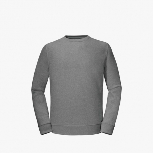 SCHFFEL-Sweatshirt aus BIO-Baumwolle, Mittelgrrau meliert