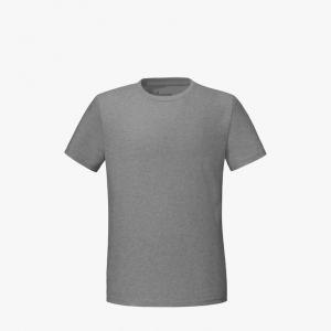 SCHFFEL-T-Shirt aus BIO-Baumwolle, Mittelgrau meliert